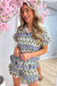 Beach waves ruffle co-ord - Army