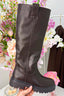 Leather look essential boots - Brown