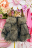 Mini fluffy bag - Taupe