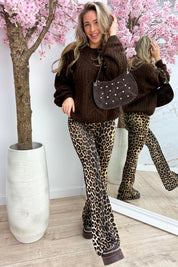 Feeling frosty cable trui - Bruin