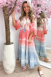 Havana beach dress - Koraal
