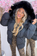 Snowy days are calling winterjas - Zwart