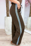 Pantalon à rayures Yours to keep - Bleu ciel