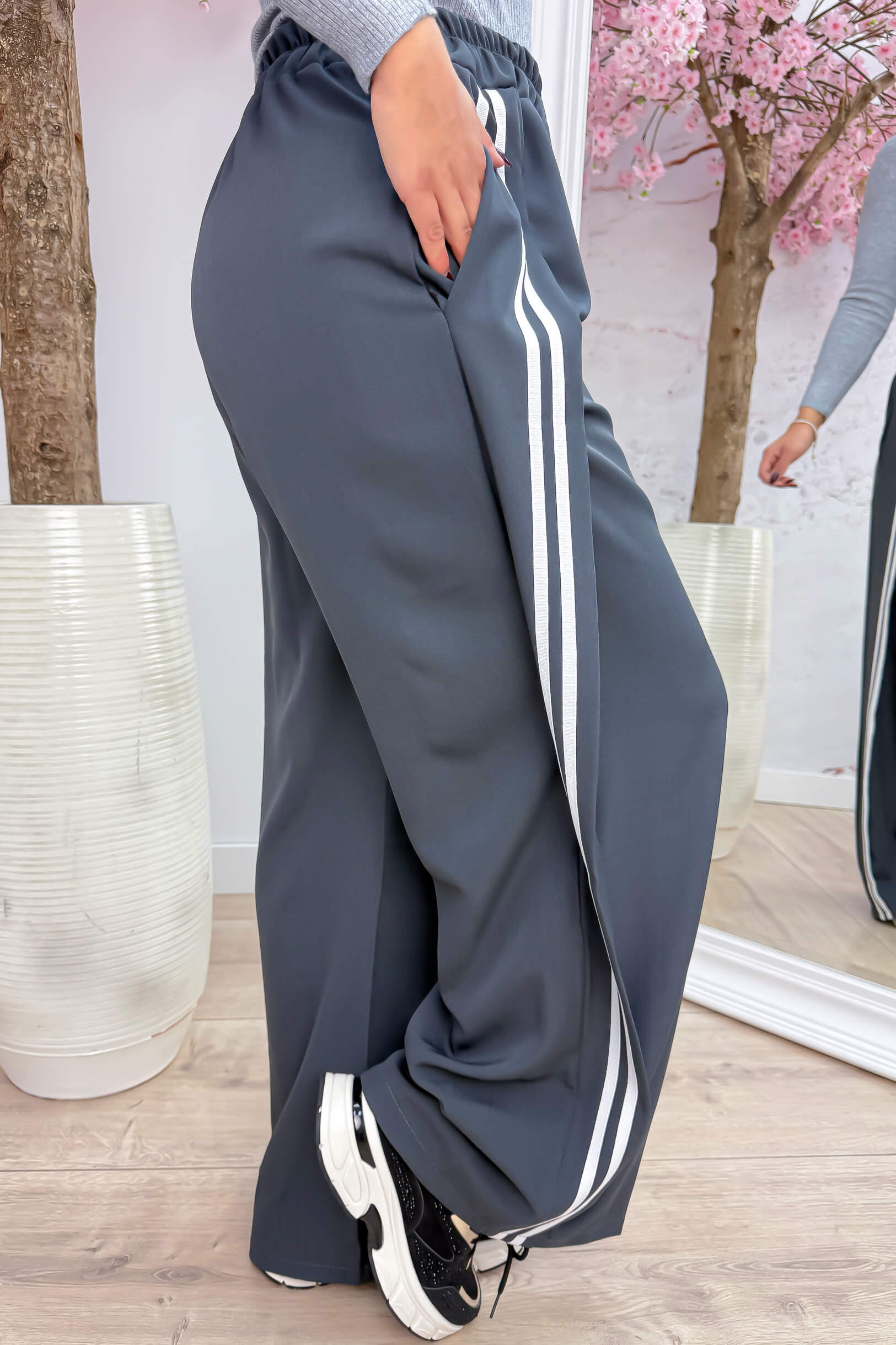 On the right track pants - Dk. grijs