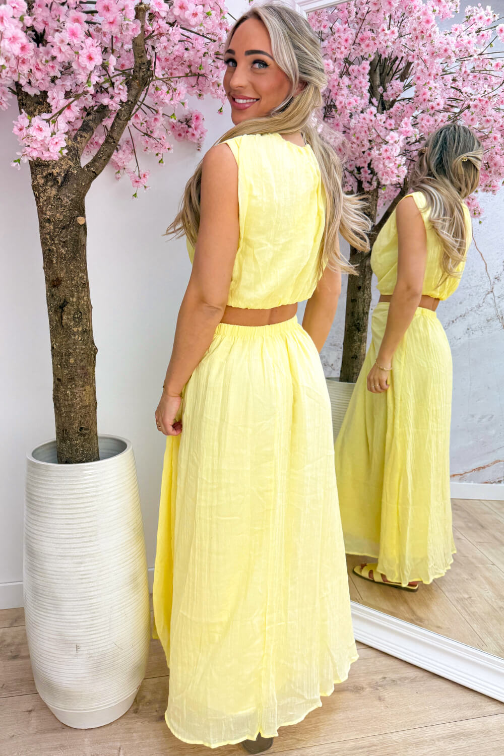 Senorita gold ring co-ord - Geel