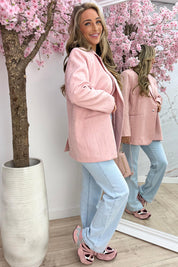 Oversized diamond blazer - Roze