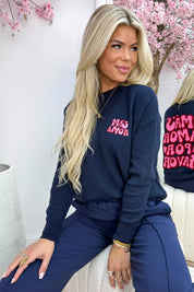 Mas Amor Sweater - Navy