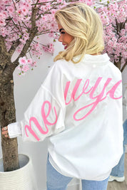 Oversized New York blouse - Lollypop roze
