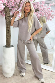 Say less comfy co-ord - Lt. taupe