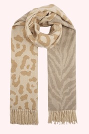 Wild prints sjaal - Beige