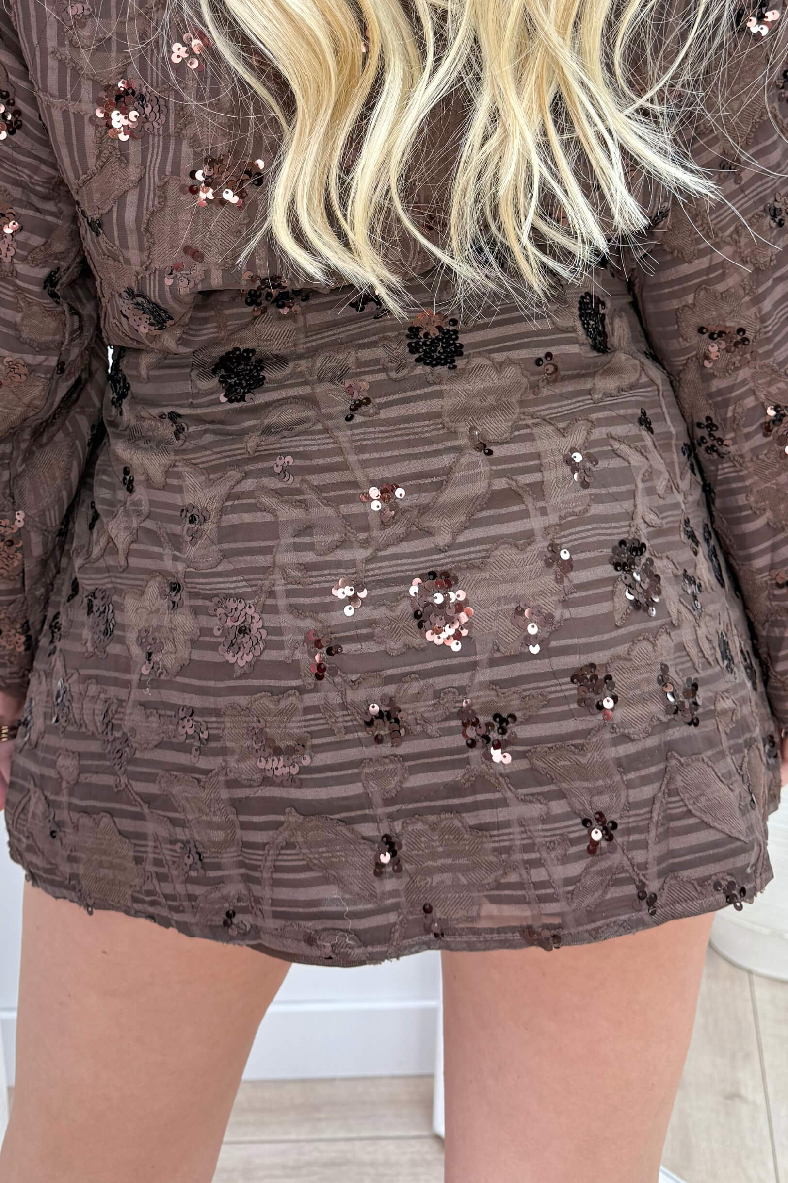 Dreamy paillet skort - Bruin