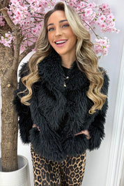 Falling into autumn jacket - Zwart