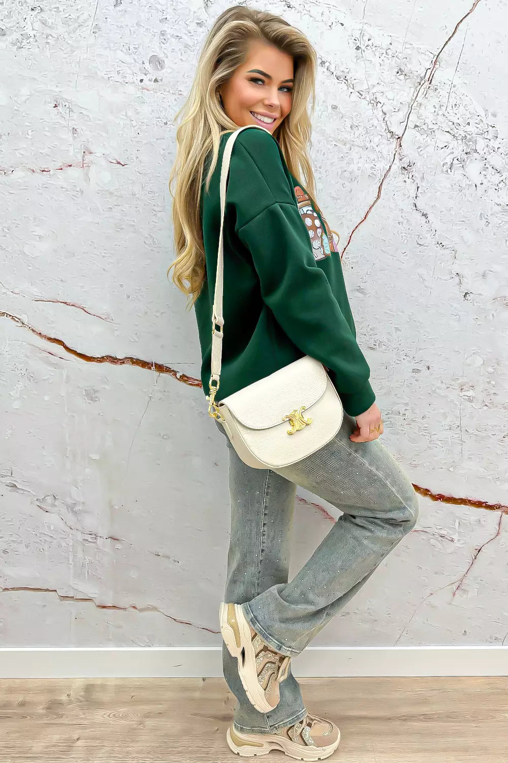 Christmas candy sweater - Groen