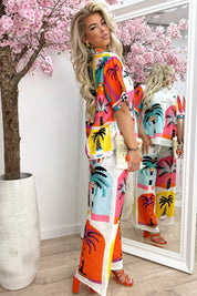 Palm party co-ord - Lollypop roze