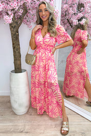 Pink paradise maxi dress - Fuchsia