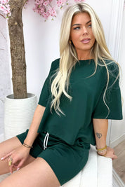 Off duty comfy co-ord - Dk. groen