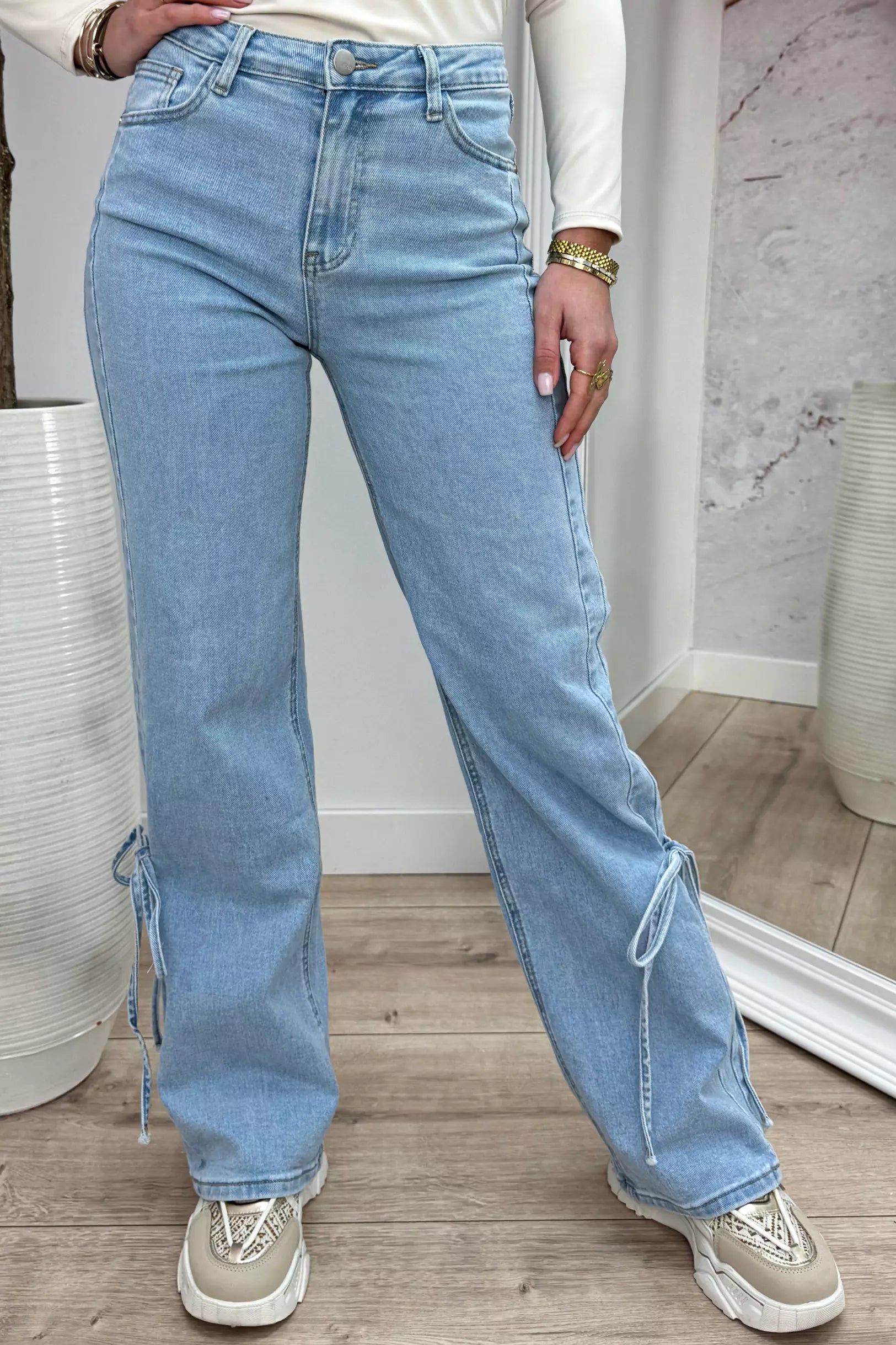 Wide leg bow jeans RD3056 - Jeans blue
