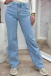 Wide leg bow jeans RD3056 - Jeans blue