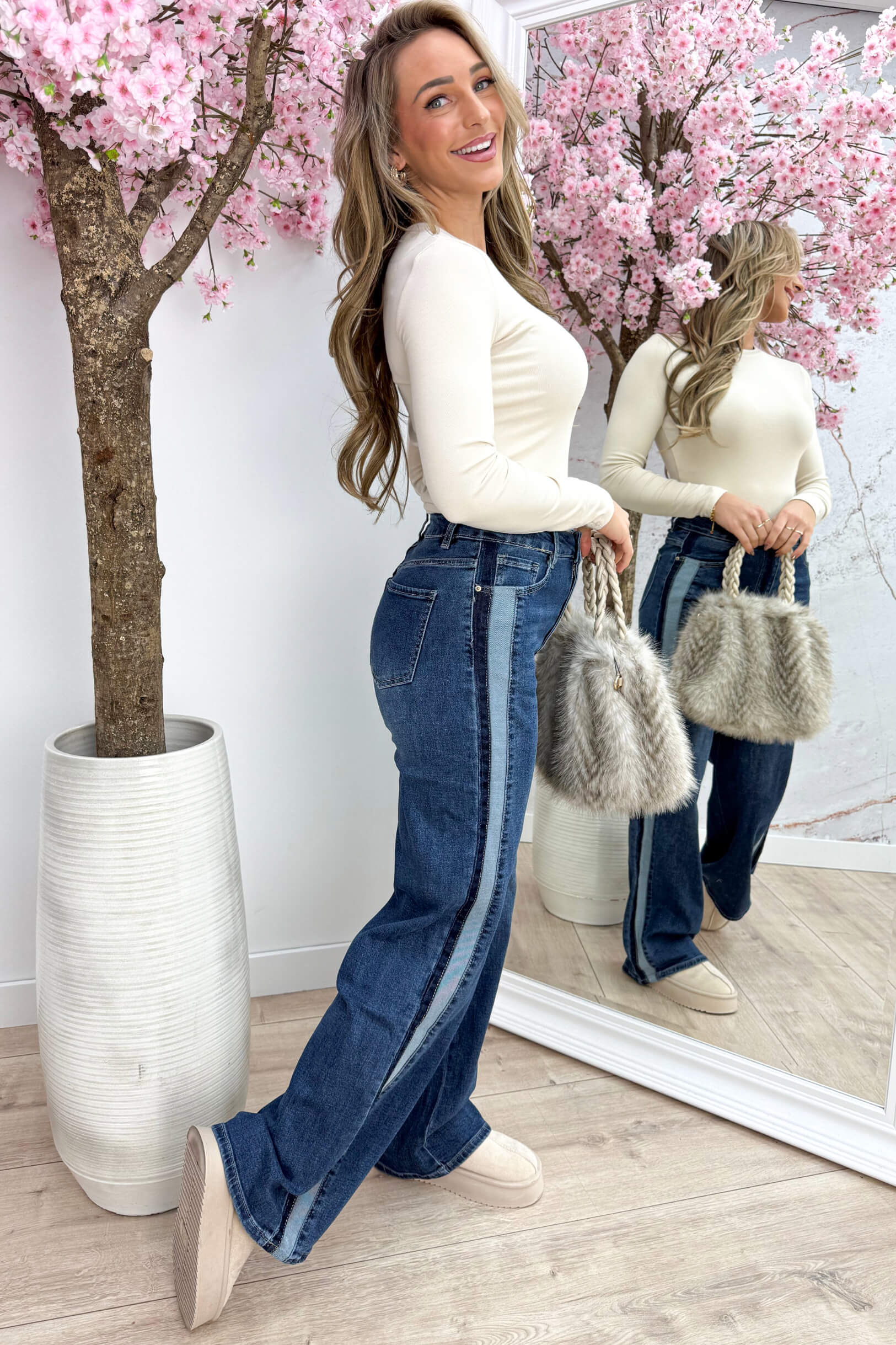 Dad fit full length jeans T6384-1 - Jeans blue