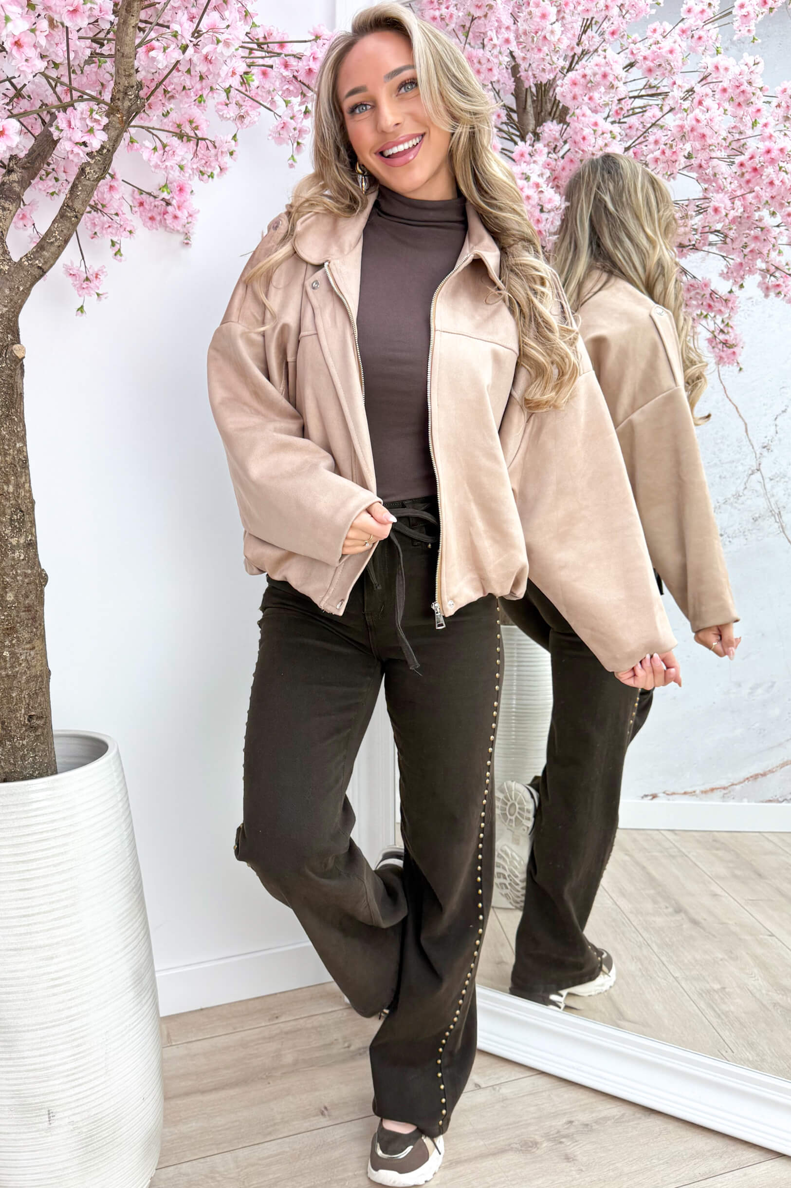 Lovin’ suede bomber - Beige