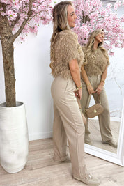 Basic button pantalon - Camel