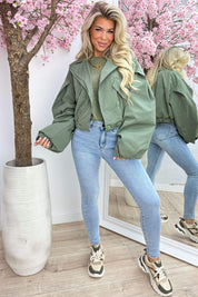 Trendy poffie trenchcoat - Army