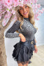 Velvet leopard body - Zilver