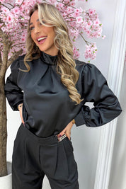 Luxury silky topje - Zwart