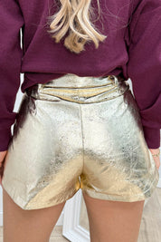 Metallic short - Goud