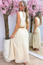 Senorita gold ring co-ord - Beige