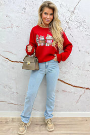 Christmas candy sweater - Rood