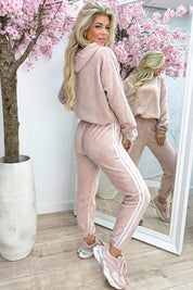 Soft striped comfy co-ord - Oud roze
