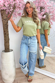 J'adore paris T-shirt - Olijf