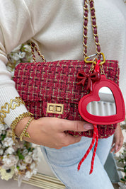 Bel fascino della borsa per prua - rosso