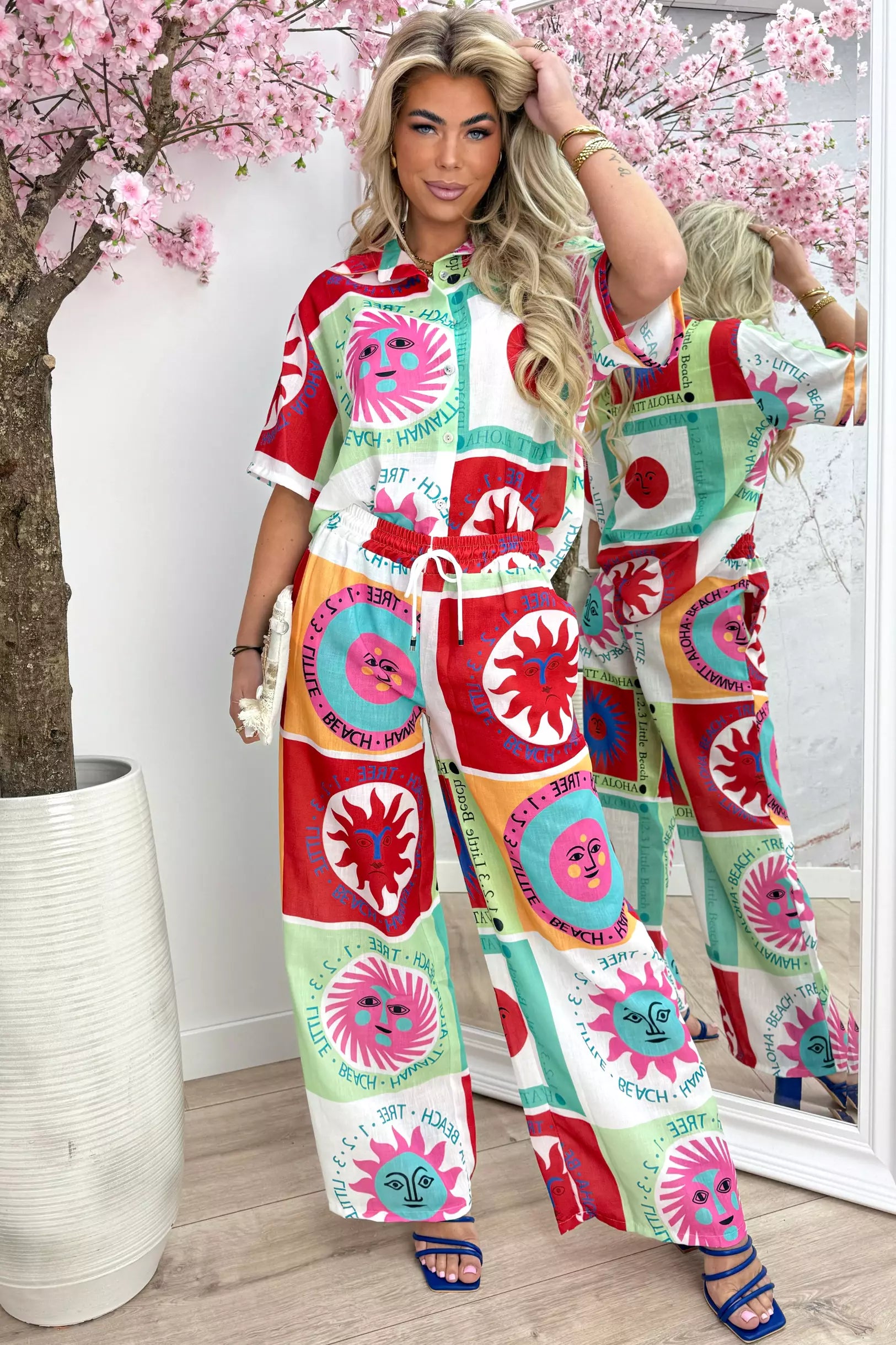 Aloha beach long co-ord - Rood