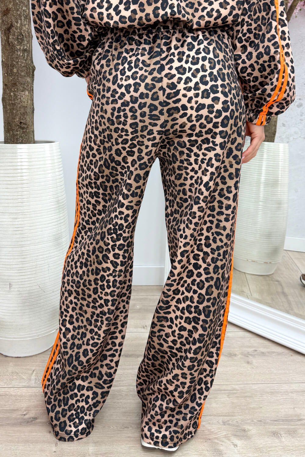 Leopard stripe jogger - Oranje