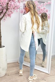 Love me split blouse - Beige