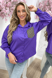 Inspired pocket blouse - Paars