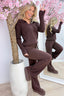 Cables and cuddles comfy co-ord - Bruin