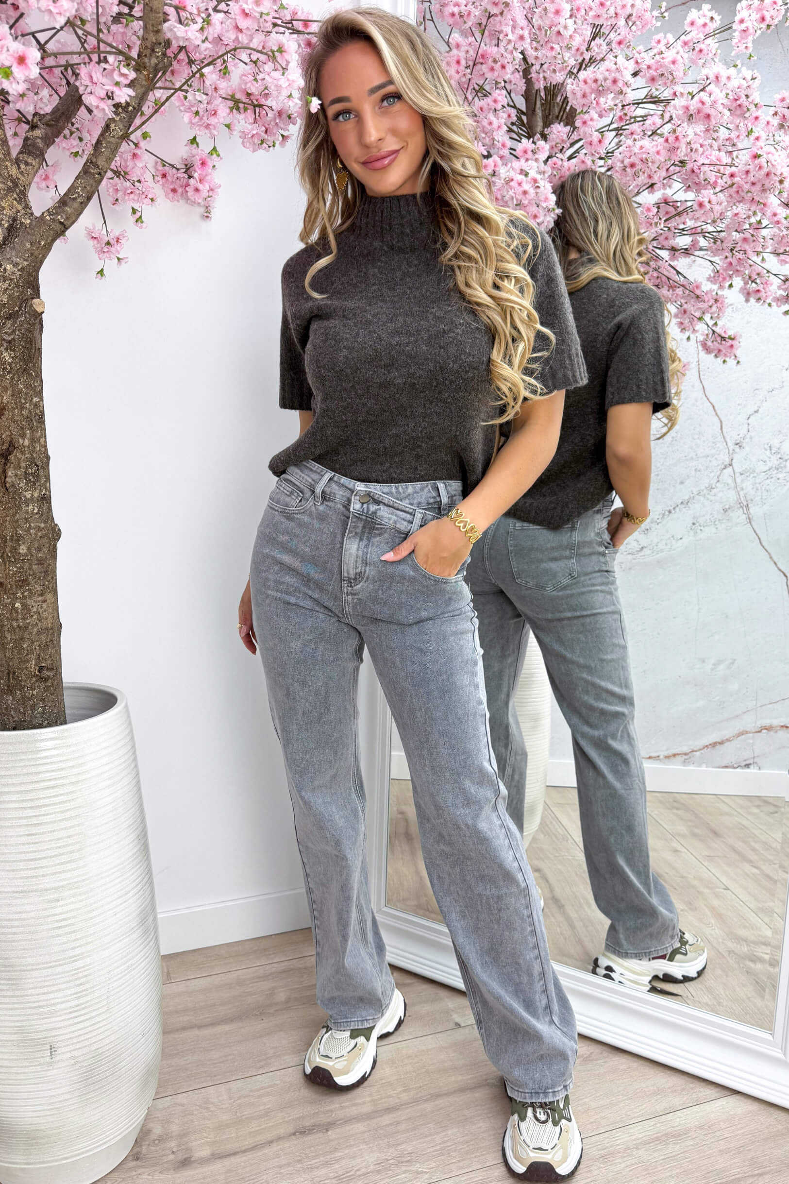 Cross straight leg jeans RD9087 - Lt. grijs