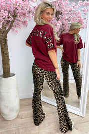 Leopard LA T-shirt - Bordeaux