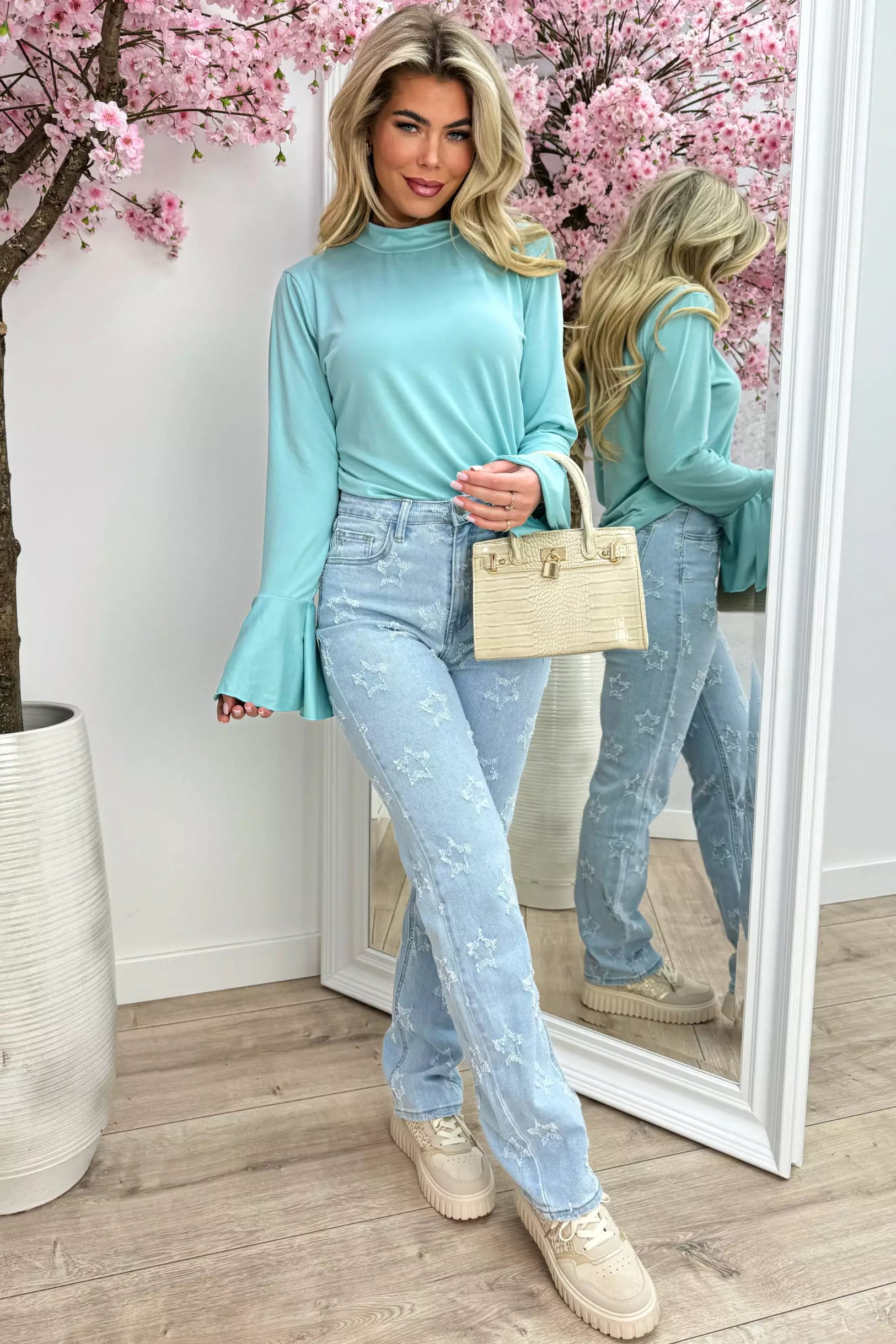 Soft flairy topje - Mint