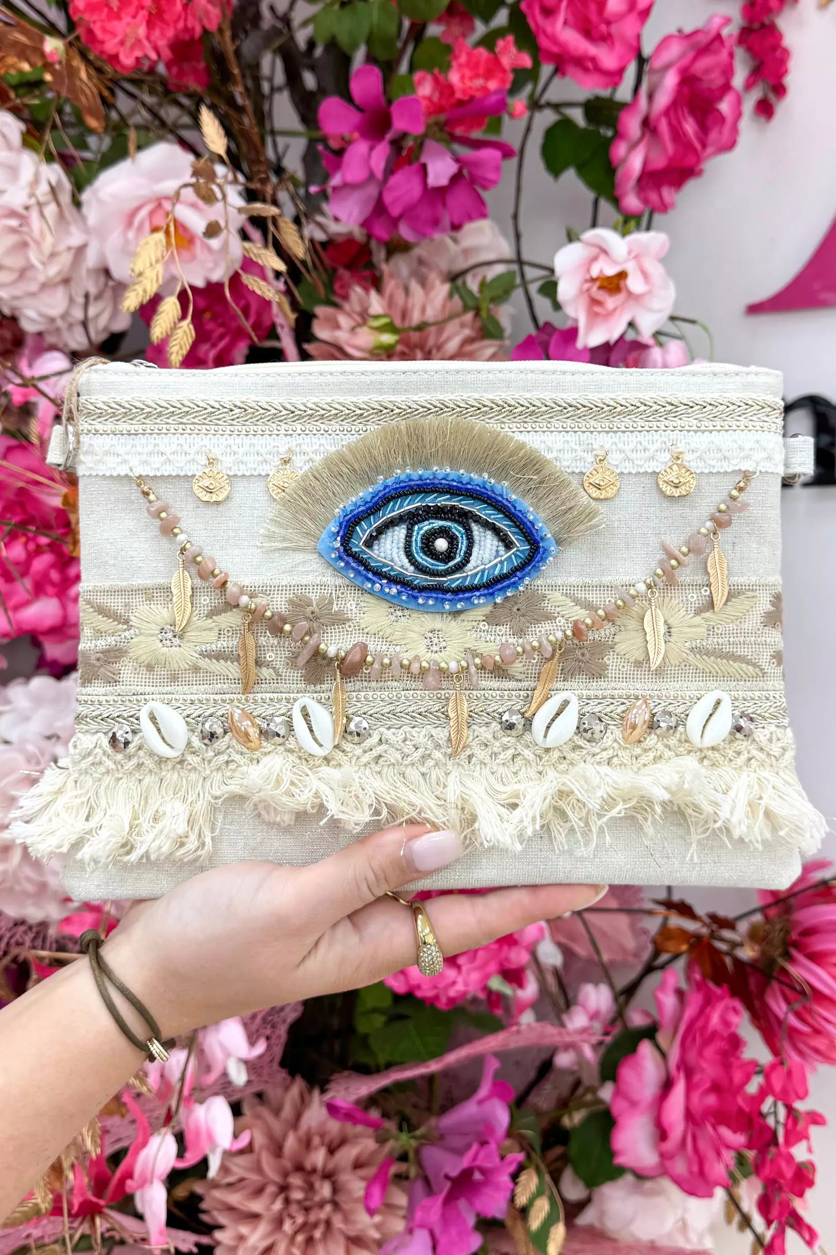 Rhodes clutch - Beige