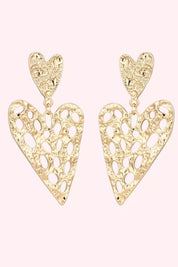 Holy hearts oorbel - Goud