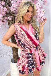 Safari ruffle jumper - Berry purple