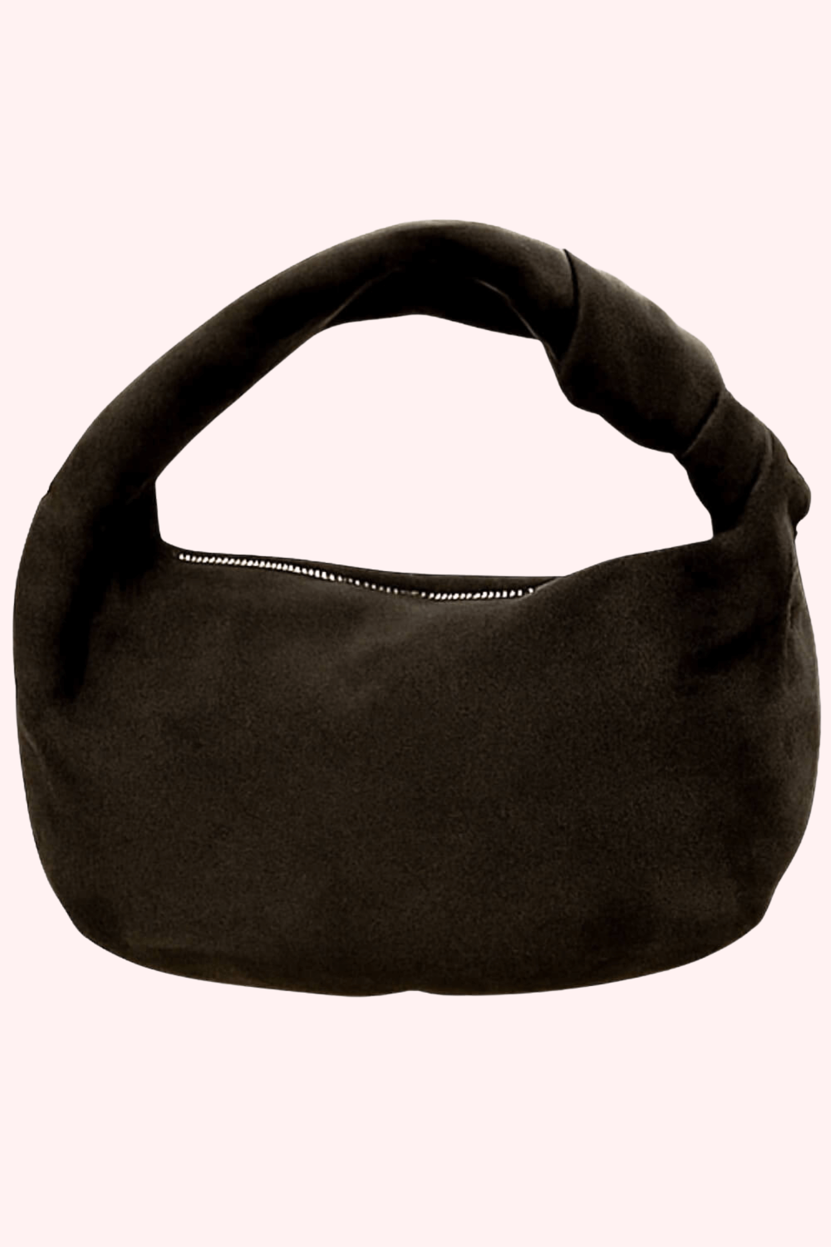 Suede knot bag (Echt leer) - Dk. Bruin