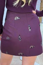 A little something shiny skirt - Berry purple