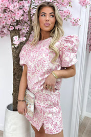 Romantic poffie co-ord - Fuchsia