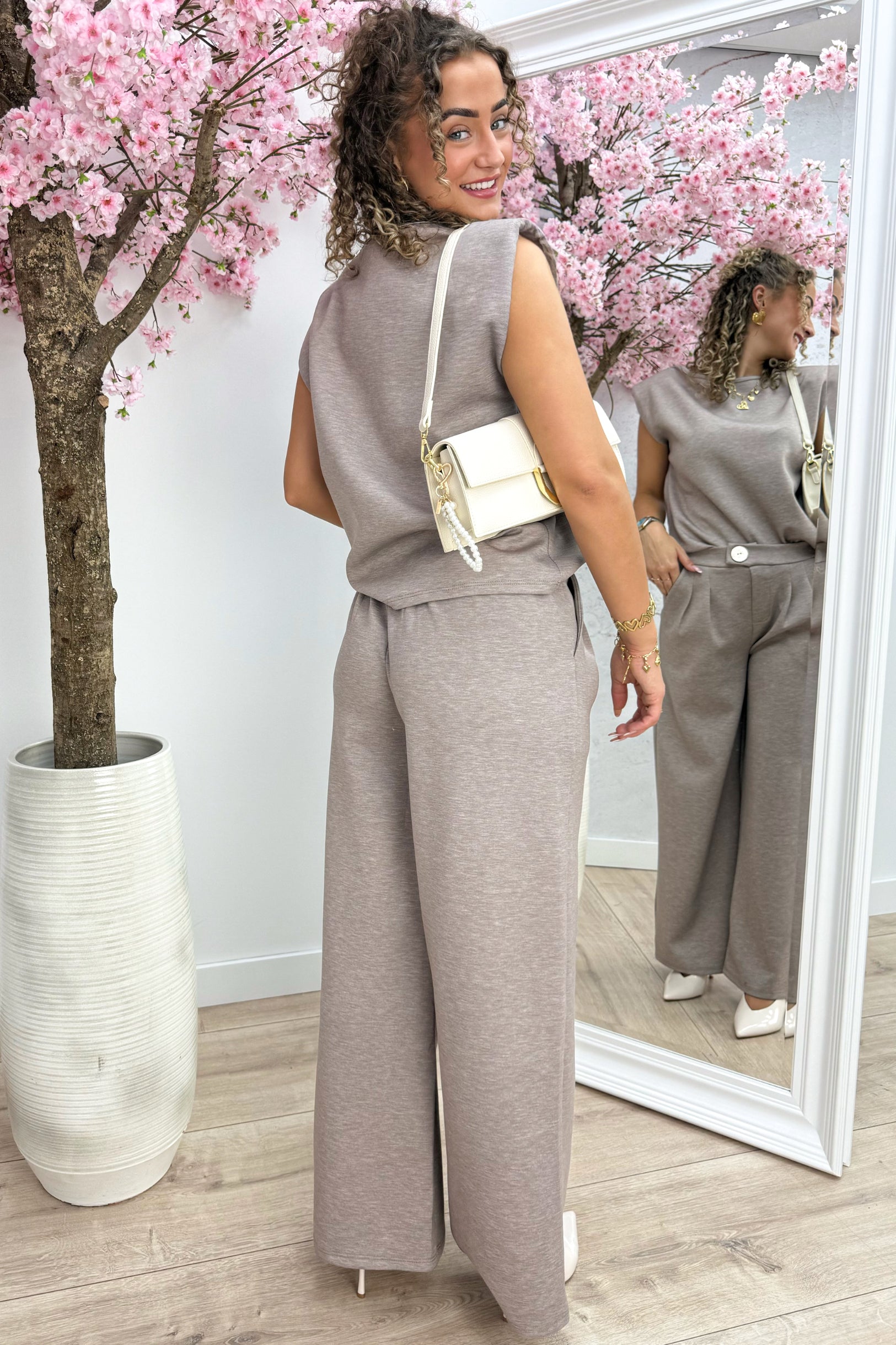 Looking cute but comfy co-ord - Lt. taupe