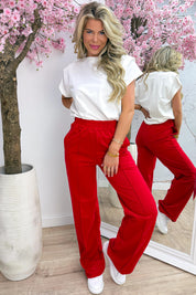Pantaloni comodi di base per te - rosso